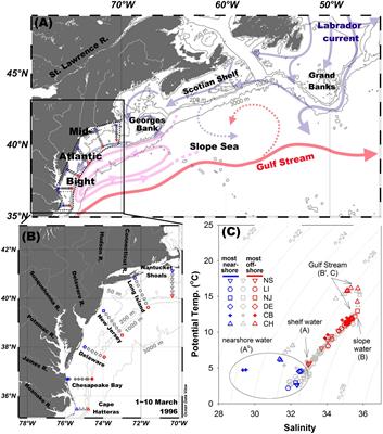 The Mid-Atlantic Bight Dissolved Inorganic Carbon System Observed in the March 1996 DOE Ocean Margins Program (OMP)—A Baseline Study